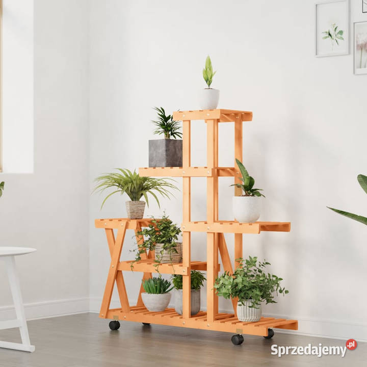 Kwietnik na kółkach 95x25x101 lite drewno mazowieckie Warszawa sprzedam