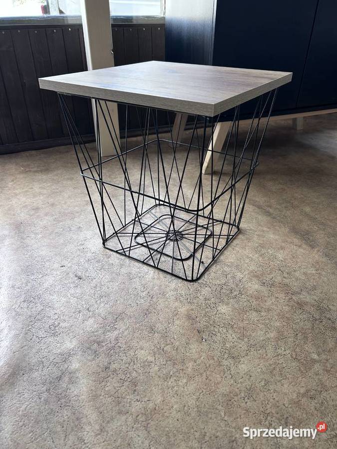 NOWY Stolik kawowy industrialny 4040 schowek pod Rybnik