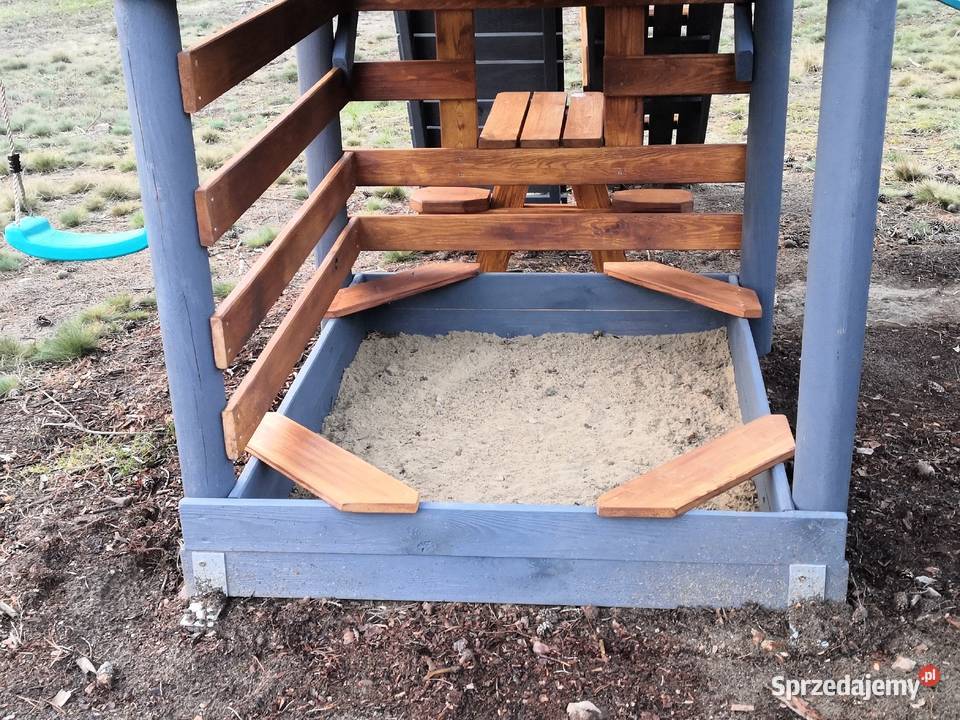 Domek plac zabaw ślizg huśtawka piaskownica