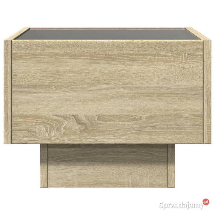 Stolik nocny z LED Infinity dąb sonoma 40x40x30 Meble Warszawa