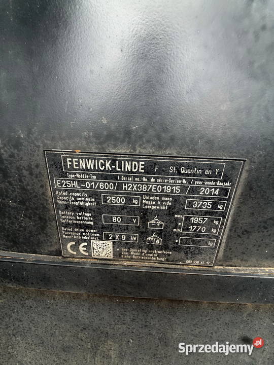 wózek widłowy elektryczny LINDE E25HL01600 elektryczny Motoryzacja Działoszyn