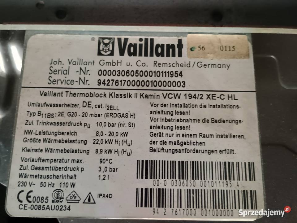 VAILLANT VCW 1942 Sulejówek