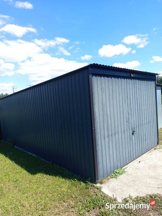 Garaż blaszany 3x6m brama uchylna do góry stan Kańczuga