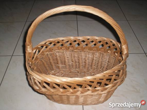 Dwa używane plecione kosze inny kolor Kraków