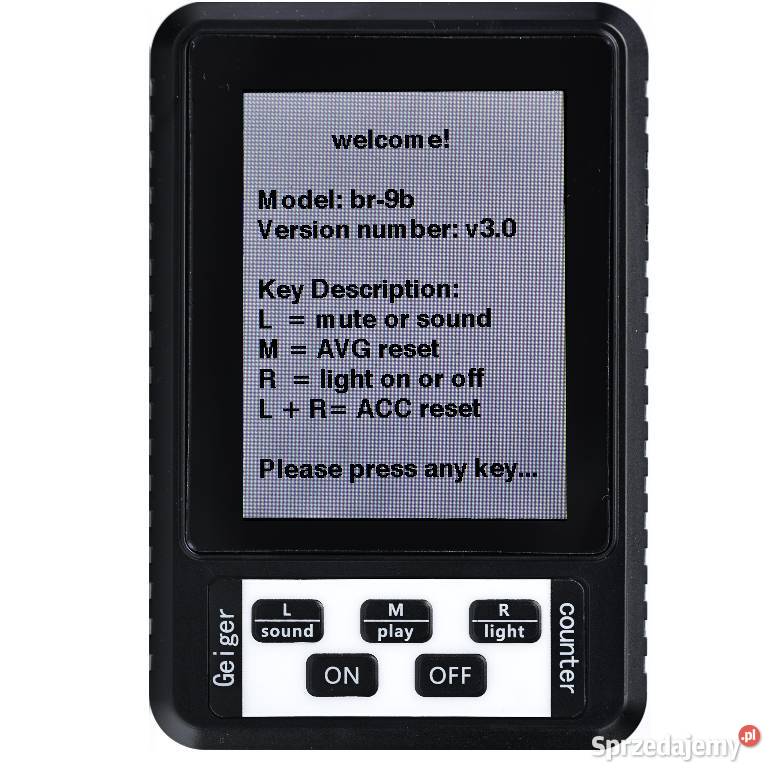 Cyfrowy Licznik Promieniowania Geigera XR1 BR9B sprzedam