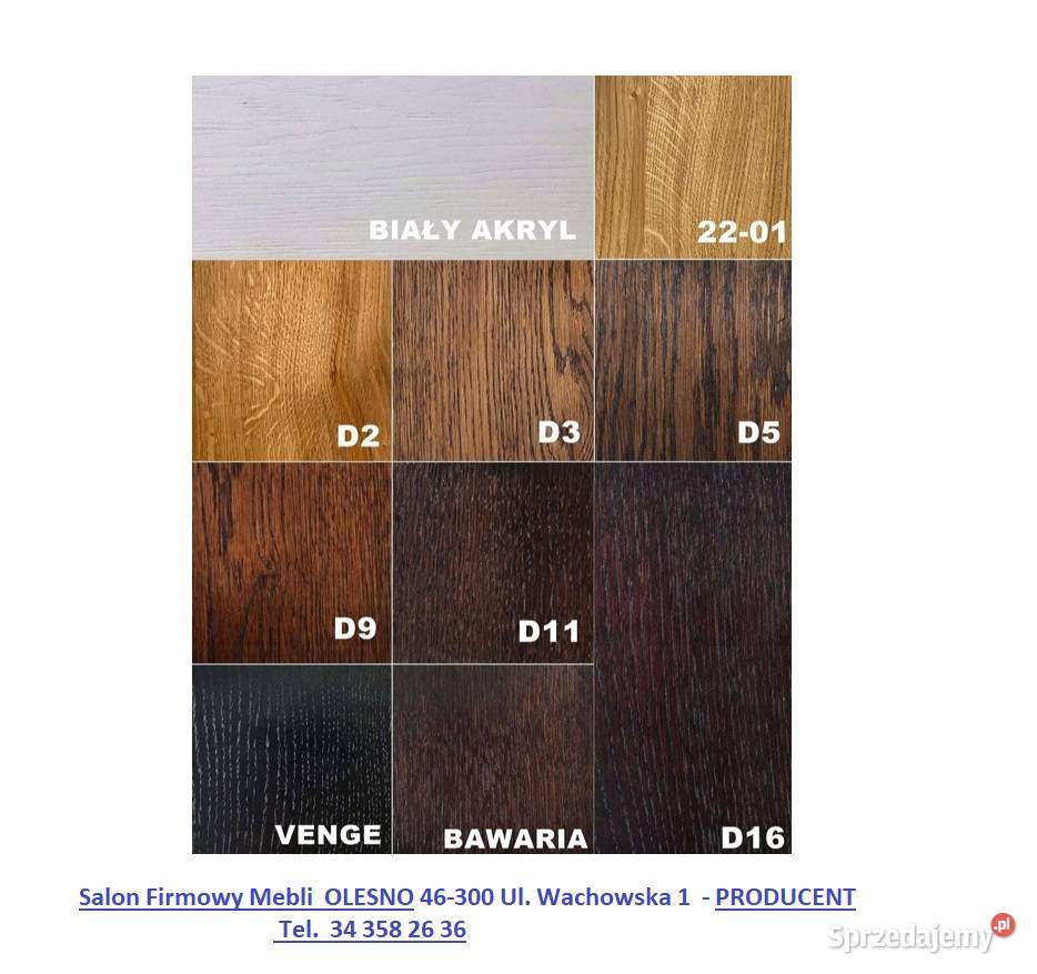 Nowy Komplet ADAM 321 Skóra Dąb Rustikal Meble Olesno sprzedam