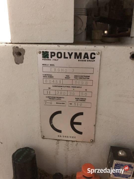 Okleiniarka Biesse Polymac ERGHO 3 Wejherowo sprzedam