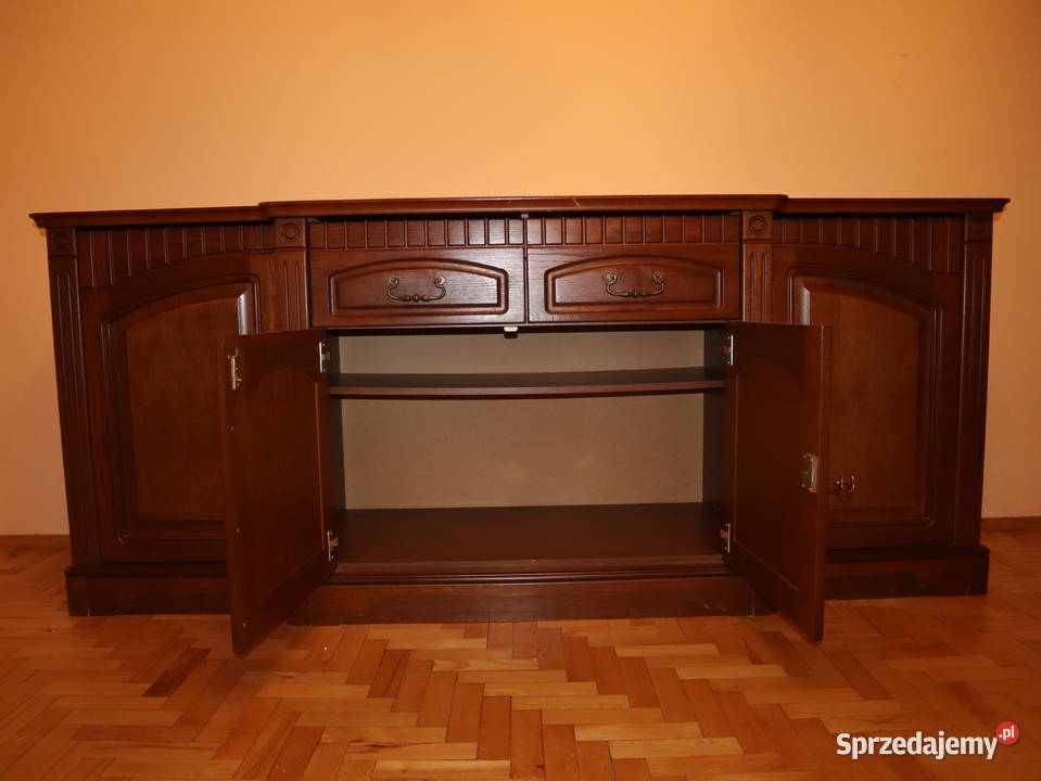 Elegancki kredens drewniany z szufladami i pomorskie Gdańsk