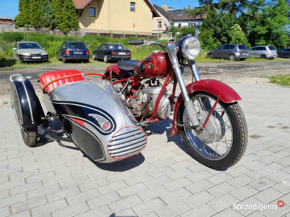 IfaMz Bk 350 1958 z wózkiem bocznym Wunsche Jelenia Góra