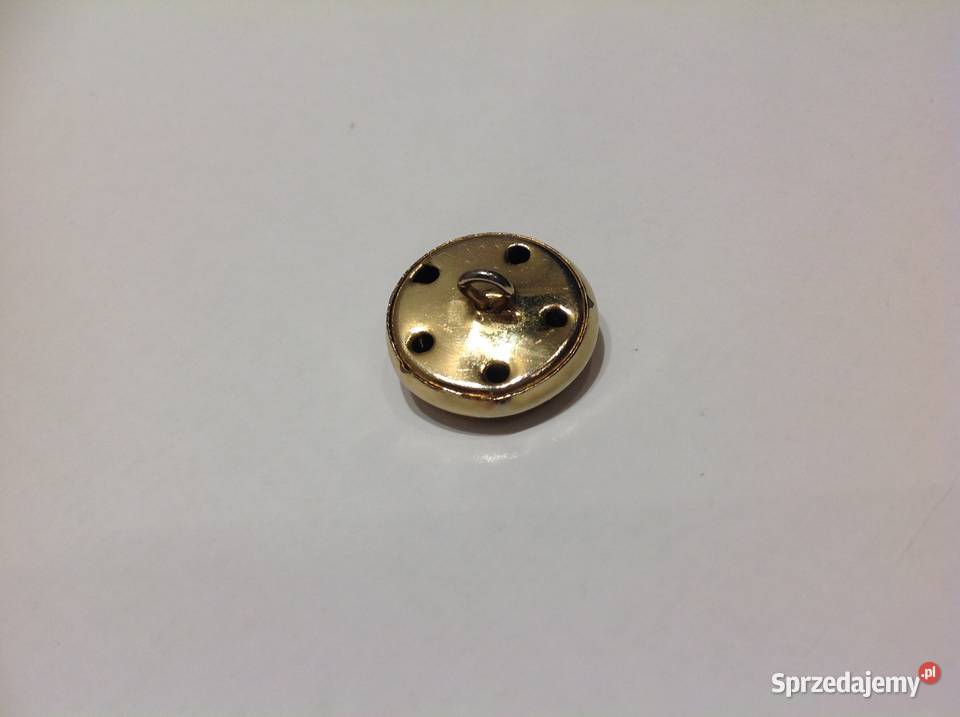 Złoty Metalowy Guzik z Orłem Nowa Sól