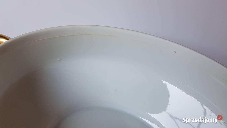 Porcelanowa waza OHME ze złoceniami stara Dąbrowa Górnicza