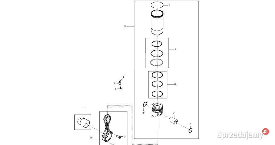 John Deere 9470RX Pręt łączący regener RM100065 Jastrzębniki