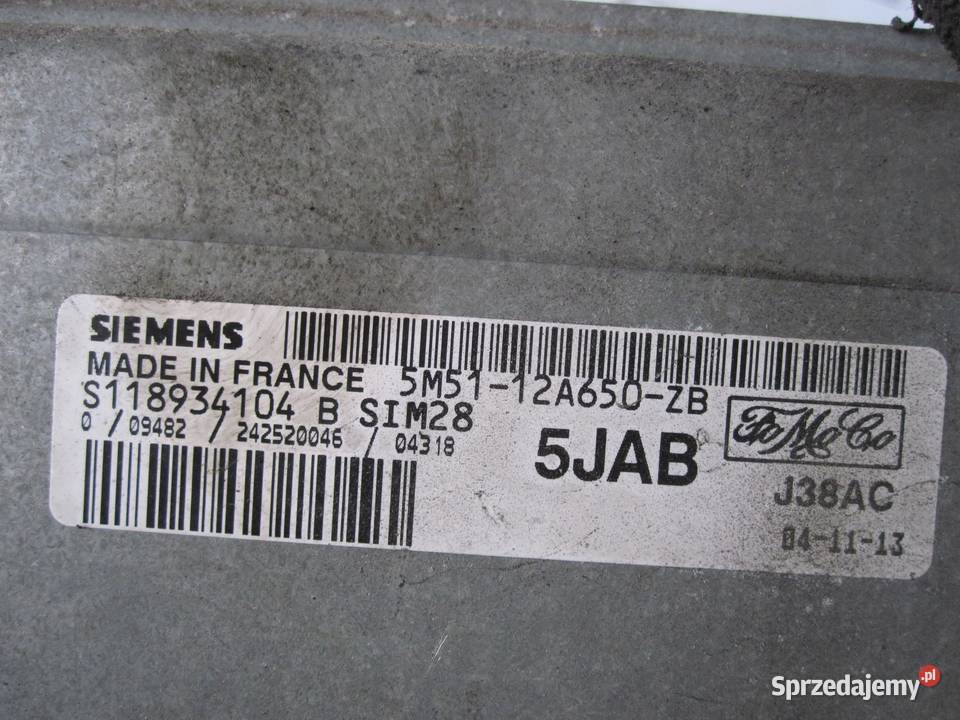 FORD FIESTA 16 16V komputer sterownik silnika sprzedam
