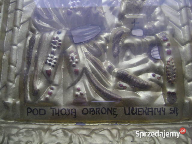 Starocie z PRL Dewocjonalia Obraz Matki Bożej