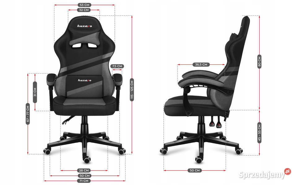 Fotel gamingowy odchylane oparcie bujanie Huzaro wielkopolskie Baranowo