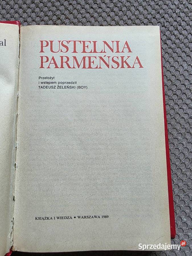 Stendhal Pustelnia parmeńska Kraków sprzedam