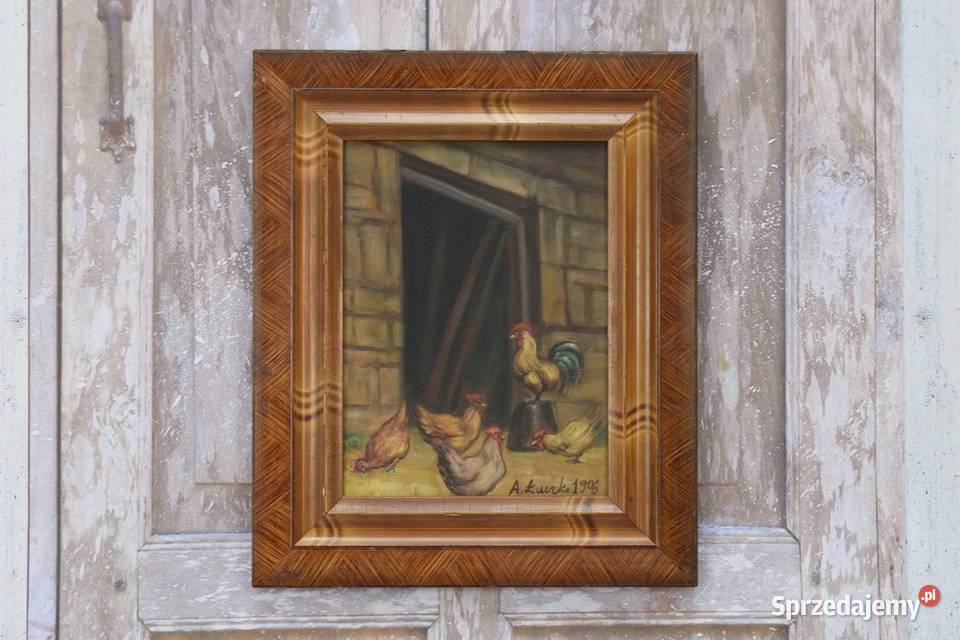 A Łuczko 1906 Kury Koguty Zagroda Wieś Farma Kraków sprzedam