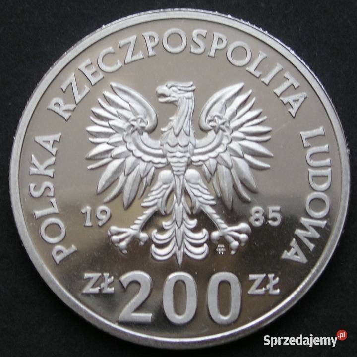 POLSKA 200 ZŁOTYCH 1985 POMNIK CZMP STAN 2 Łódź