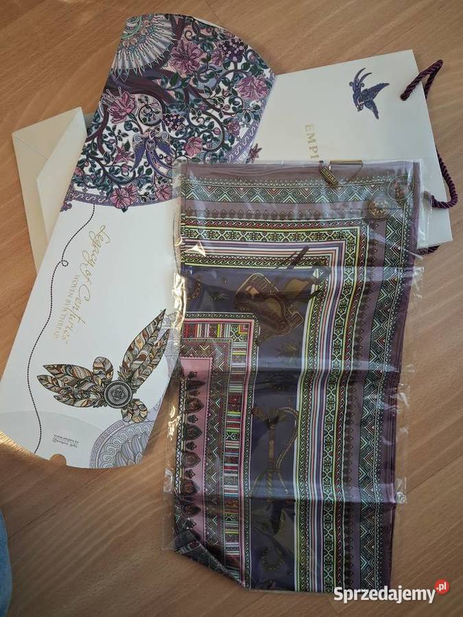 Kazachski luksusowy szal z jedwabiu
