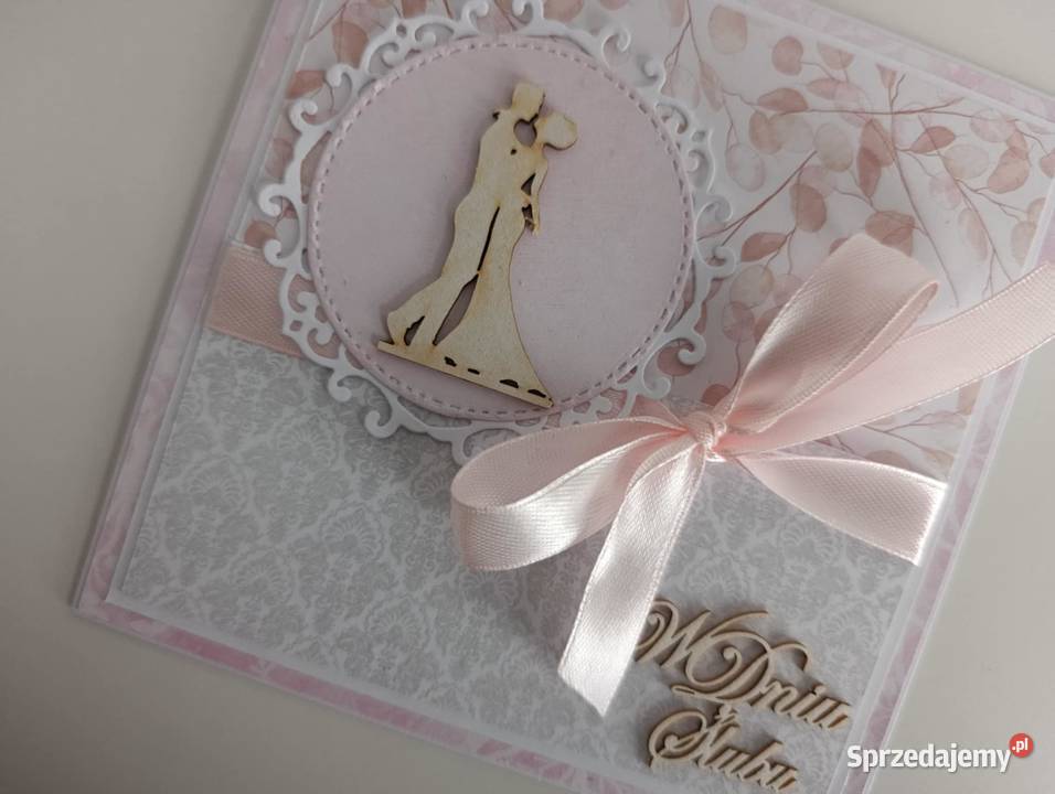 Kartka ślubna ręcznie wykonana handmade Łódź sprzedam