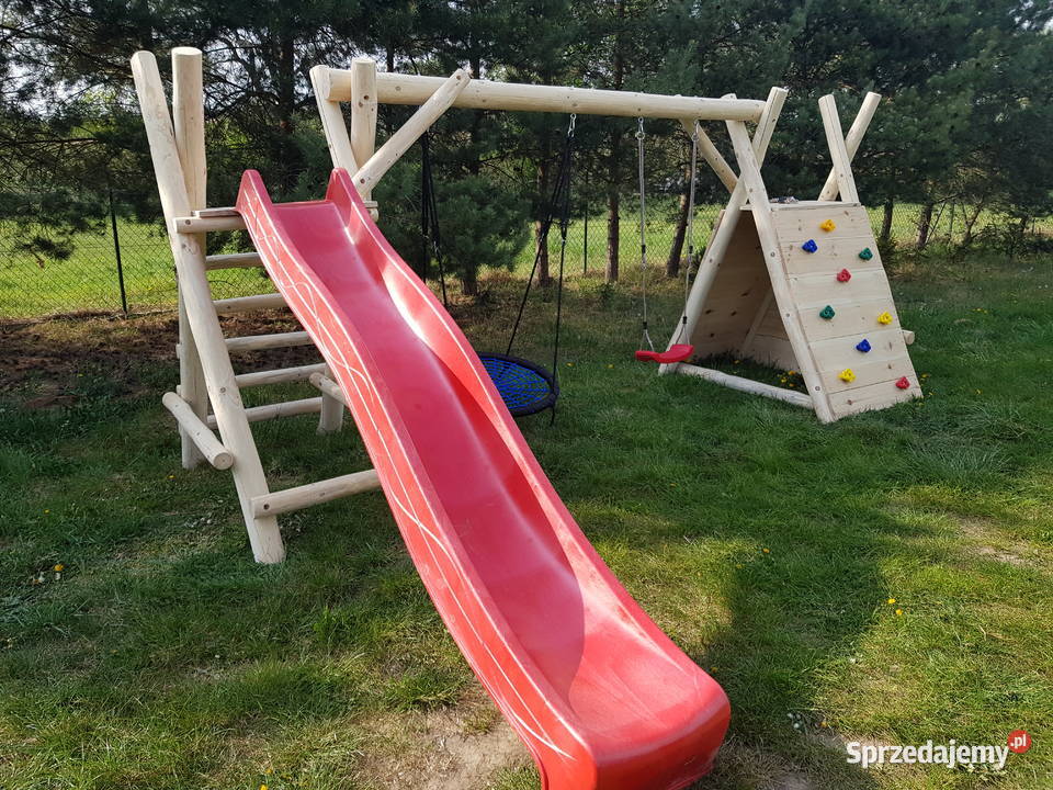 Plac zabaw huśtawki ślizg montaż w Domki drewniane dolnośląskie Lubin