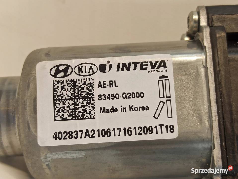 SILNICZEK SZYBY HYUNDAI IONIQ LEWY TYŁ Wyposażenie elektryczne