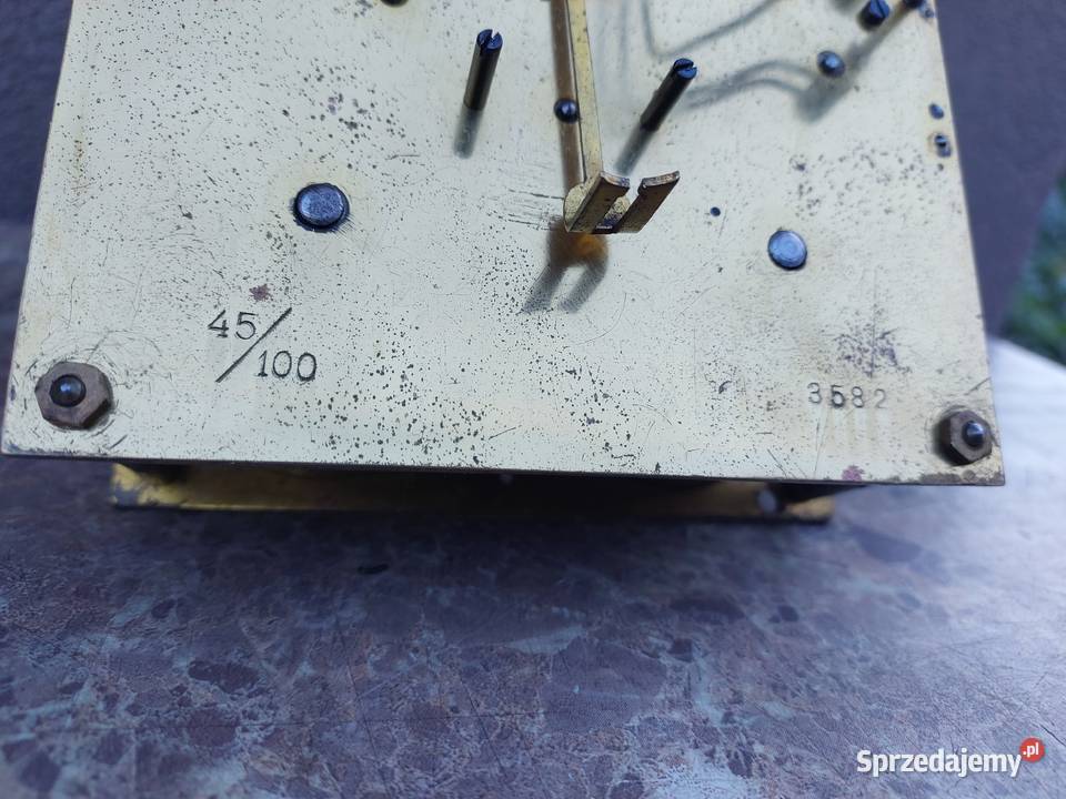 634 Mechanizm starego zegara ściennego Mauthe Tczew