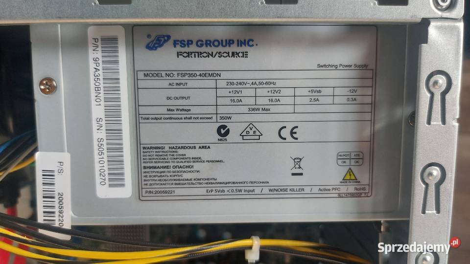 Zasilacz komputerowy 350w dolnośląskie Bolesławiec sprzedam