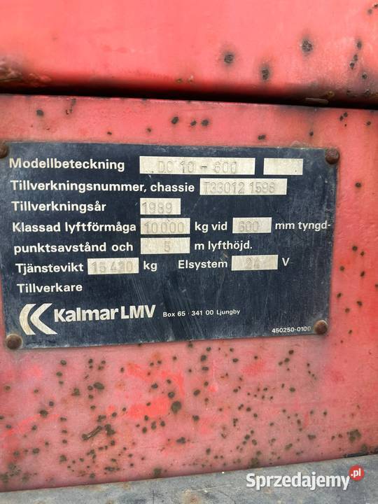 Wózek widłowy Kalmar LMV DC 10600 Diesel 154t Sośno