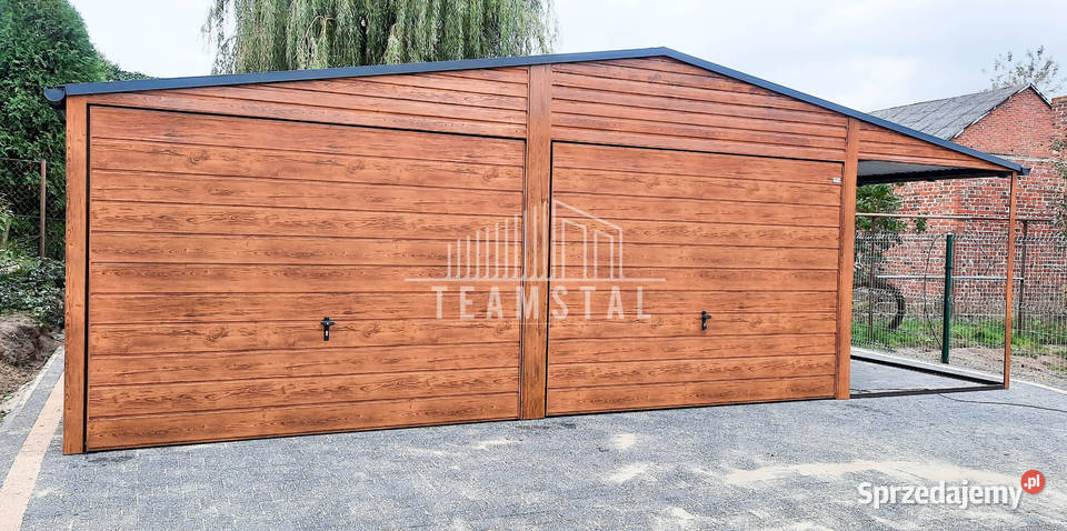 GARAŻ BLASZANY 6m x 6m 2m wiata dwuspad 2x Brama 528zł/m2 Olsztyn sprzedam