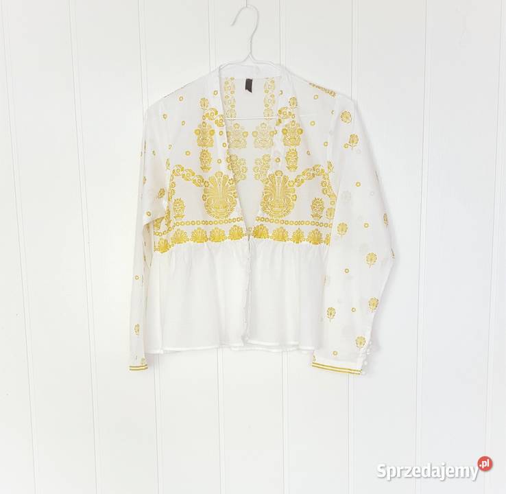 Nowa biała sukienka indyjska M 38 boho hippie biały Moda i Styl Szczecin