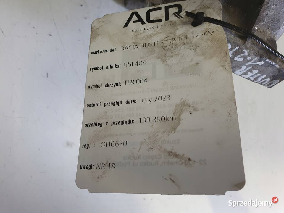 SPRĘŻARKA KLIMATYZACJI Dacia Duster I 12 TCe osobowe Chełm sprzedam