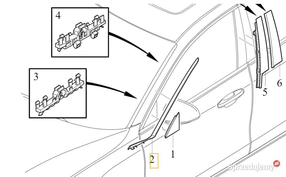 VOLVO S60 III V60 II lewa listwa szyby czolowej dolnośląskie Bielany Wrocławskie