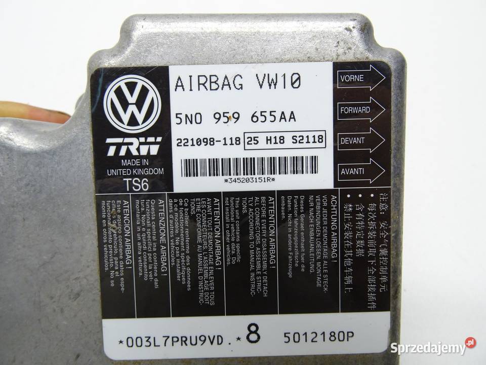 MODUŁ STEROWNIK AIRBAG PODUSZEK POWIETRZNYCH