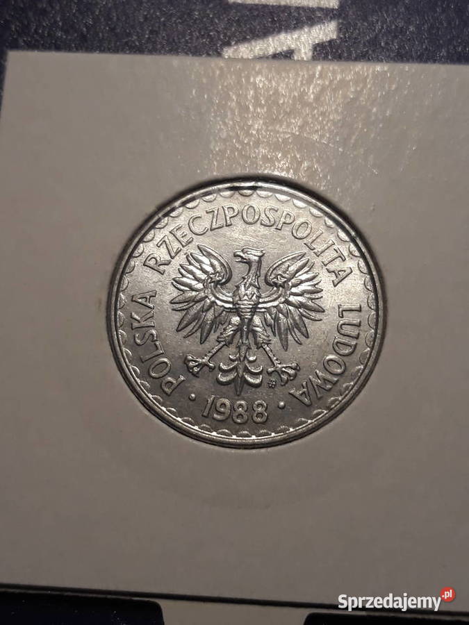 1 złoty 1988 r 2 mennicze Konin
