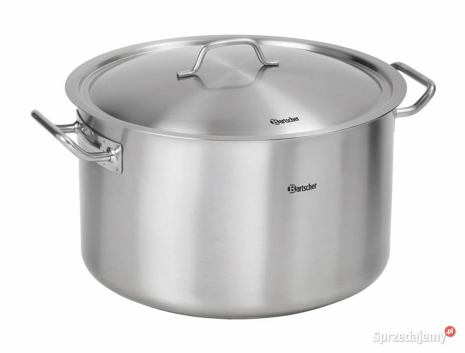 Garnek ze stali szlachetnej 30L 430mm z pokrywką Częstochowa