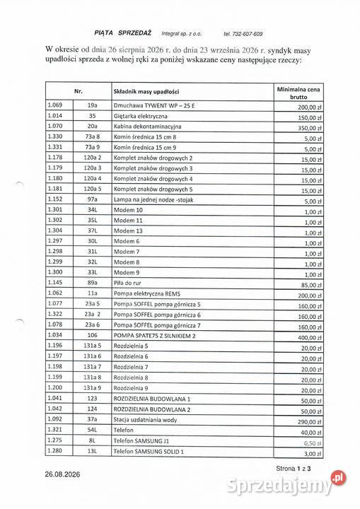 Pompa elektryczna REMS Głogów Małopolski