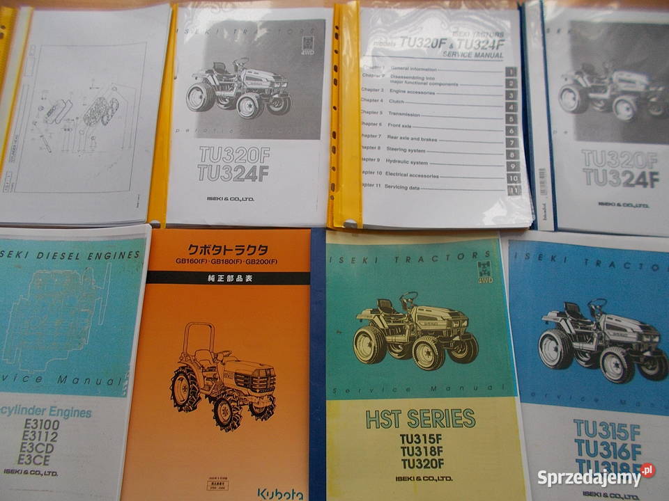 katalogi-instrukcje Iseki,Kubota Yanmar japońskie traktorki
