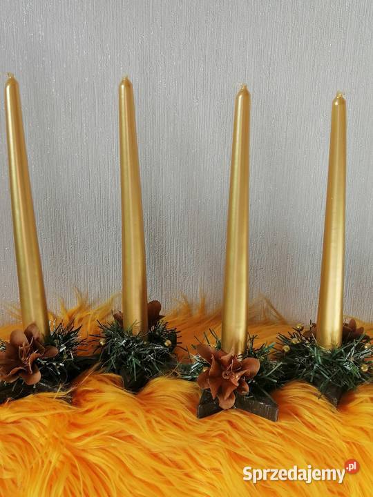 Adwentnik stroik świąteczny Dekoracja stołu Boże Narodzenie Katowice