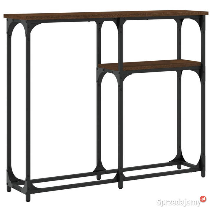 Stolik konsolowy brązowy dąb 90x225x75 WM834094 Stoły Warszawa