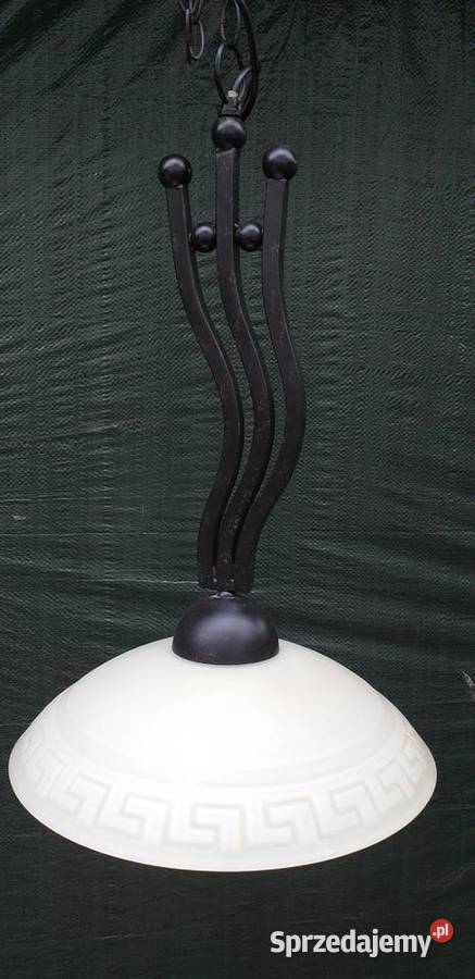 Lampka żyrandol duży styl grecki odcienie brązowego