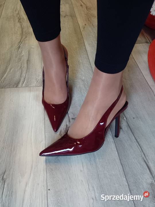 39 Bordowe Burgundowe czółenka wieczorowe z Kraków sprzedam