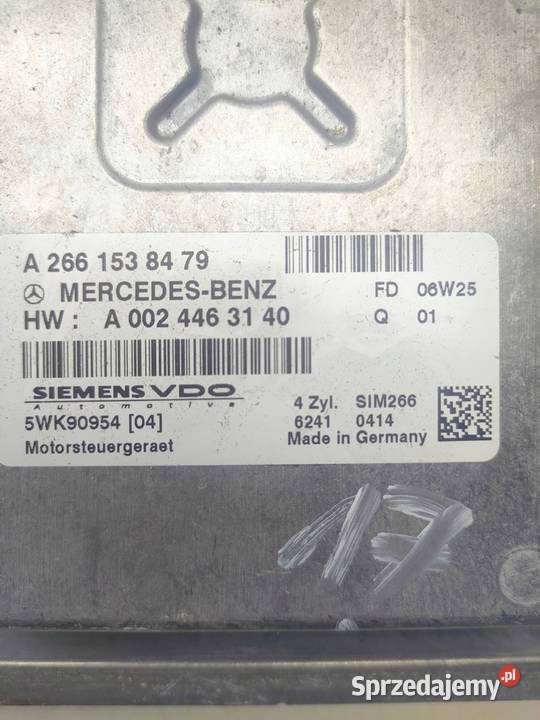 MERCEDES W169 A KLASA STEROWNIK SILNIKA osobowe Przemęt
