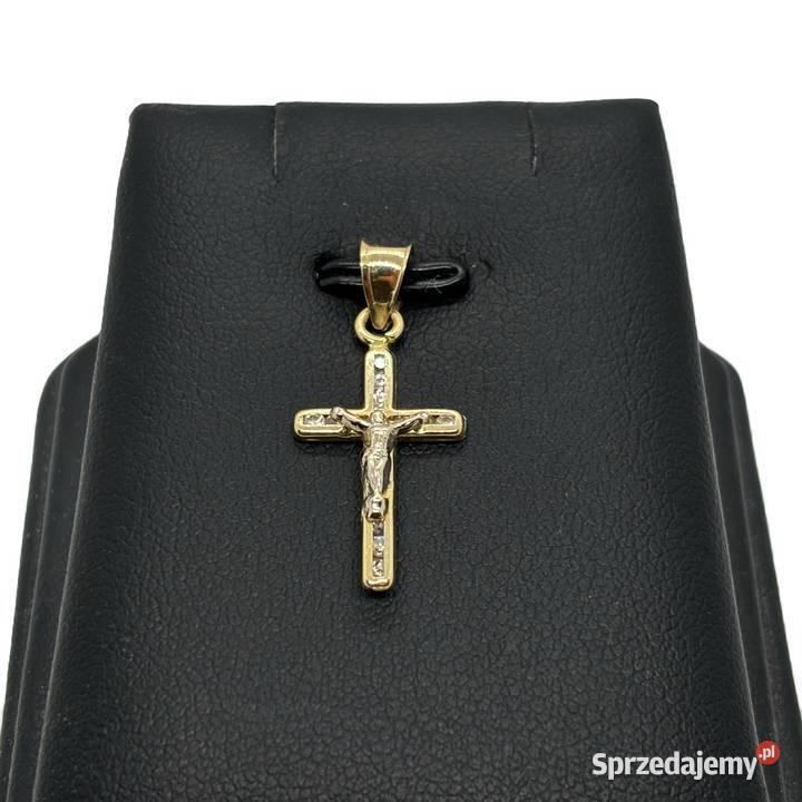 Złota Zawieszka Próby 585 056g Krzyż Krzyżyk Elbląg