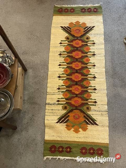 Kilim Wełniany PRL Makatka Ścienna Vintage Kraków sprzedam