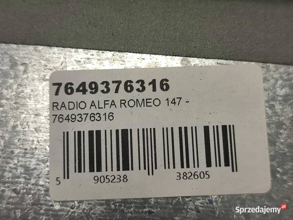 RADIO KASETOWE ALFA ROMEO 147 20002010 ORYG sprzedam