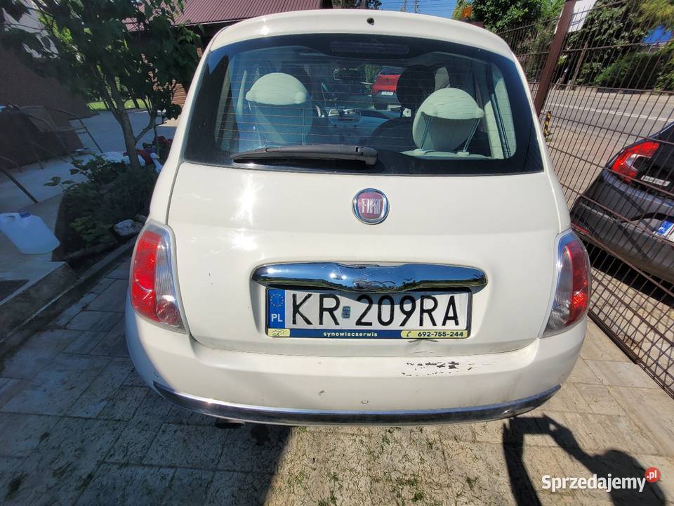 Fiat 500 jasny środek szyberdach klimatyzacja Kraków