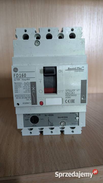Wyłącznik kompaktowy GE Record Plus FD160 63A 3P Warszawa