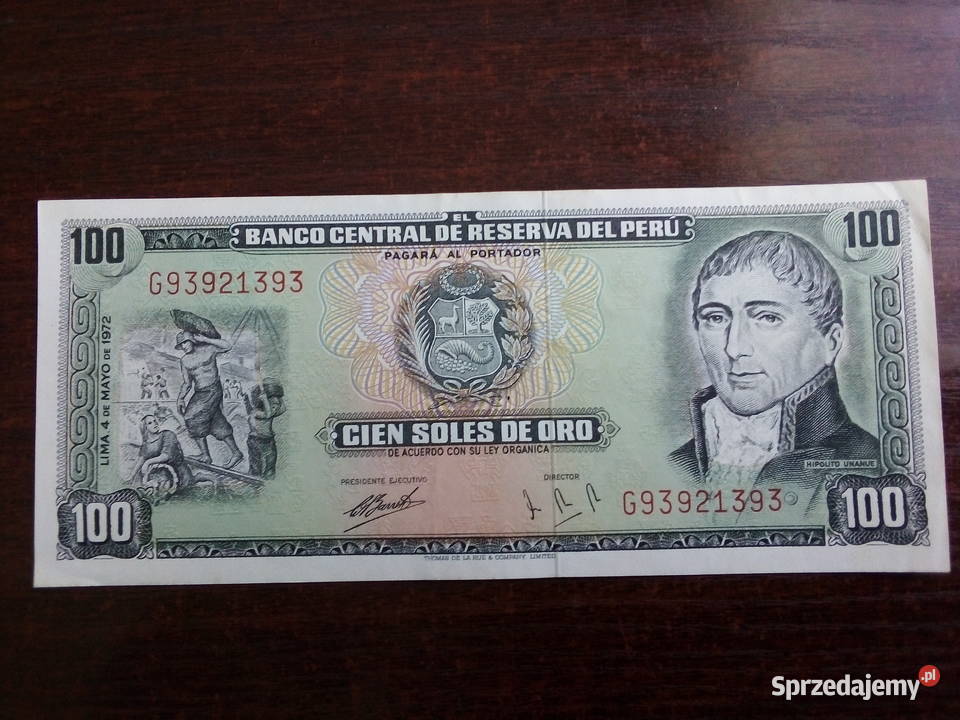 Banknot 100 soles Peru Płońsk