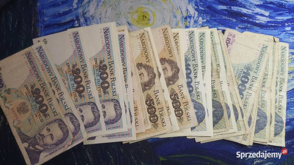 Duży zestaw banknotów PRL Numizmatyka Warszawa